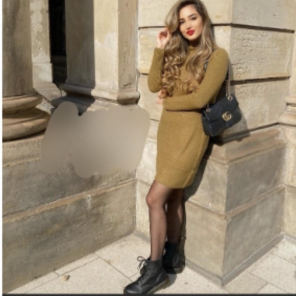 Zara Dresses Zara Knit Mini Long Sleeves Ribbed Turtleneck Sweater